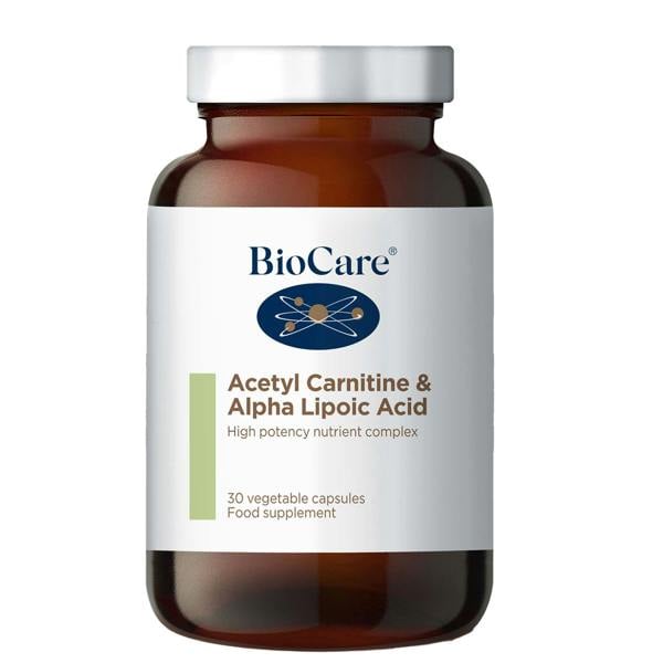 BioCare Weight Management Supplements  Acetyl Carnitine & Alpha Lipoic Acid x 30 Capsules