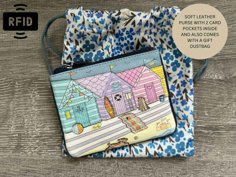 Mala Leather Woolacombe Beach Premium Leather Purse – RFID Protected, Gift Ready
