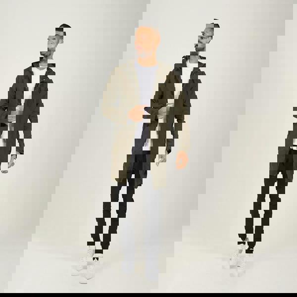 Brave Soul Khaki Lightweight Hooded Parka Jacket - Khaki Image 3