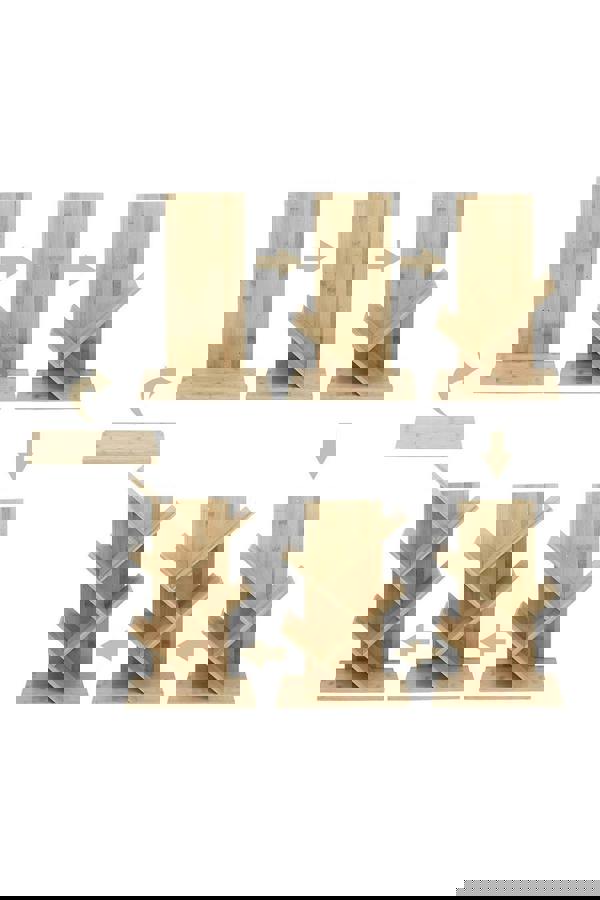 Living and Home 5 Tier Rustic Standing Tree Bookshelf