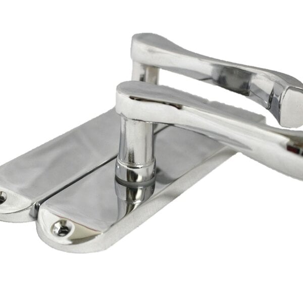 EDH Door Hardware Cadenza Victorian Scroll Lever Door Handles Chrome – Handle Only or Handle + Tubular Latch