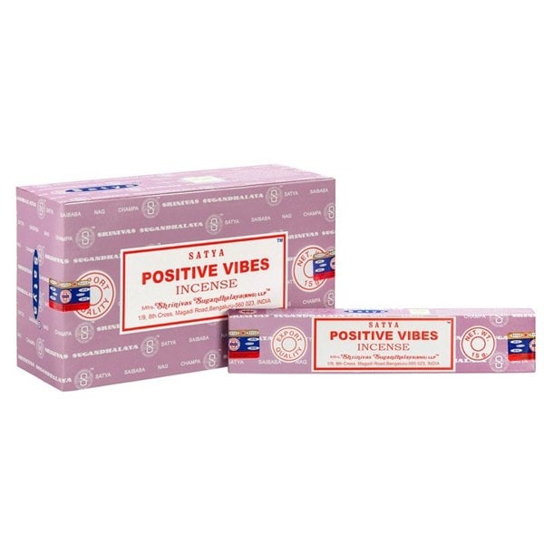 Serano Set of 12 Packets of Positive Vibes Incense Sticks by Satya