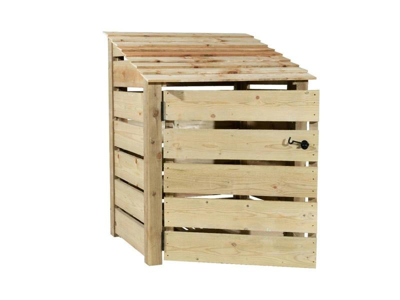 Arbor Garden Solutions Slatted Wooden Log Store with Door and Shelf W-99cm, H-126cm Or 180cm, D-88cm
