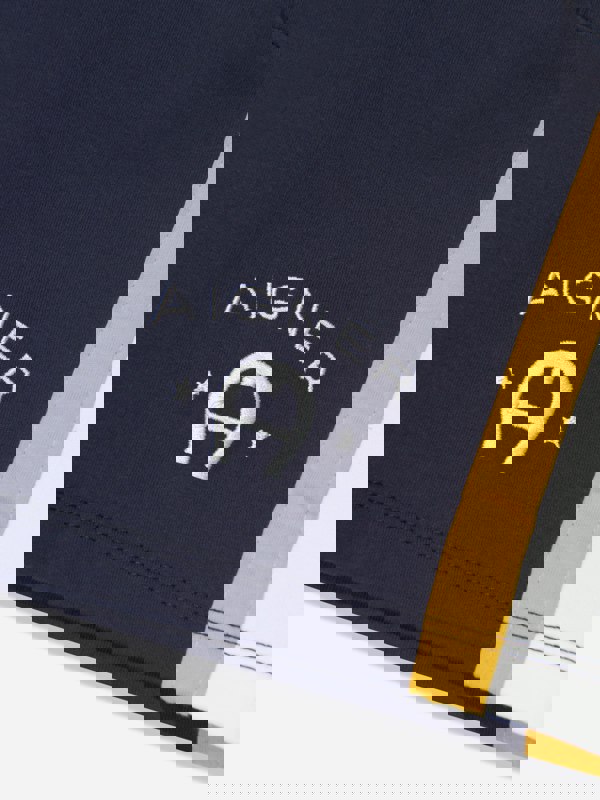 Aigner Boys Logo Bermuda Shorts in Navy