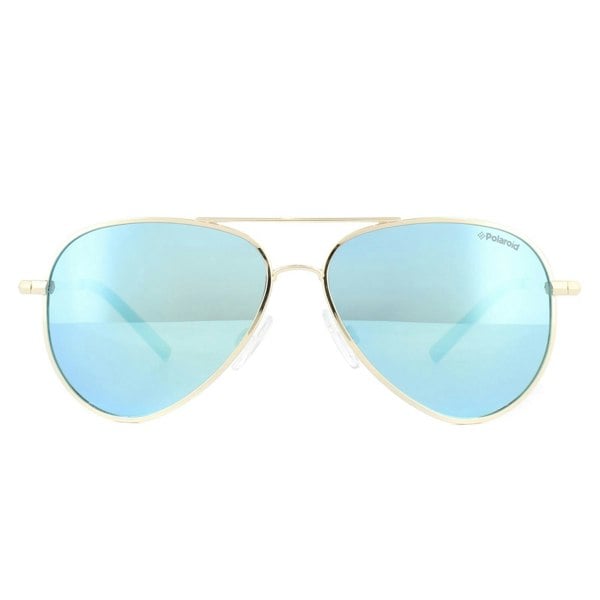 Polaroid Kids Sunglasses 8015/N J5G JY Gold Blue Miror Polarized