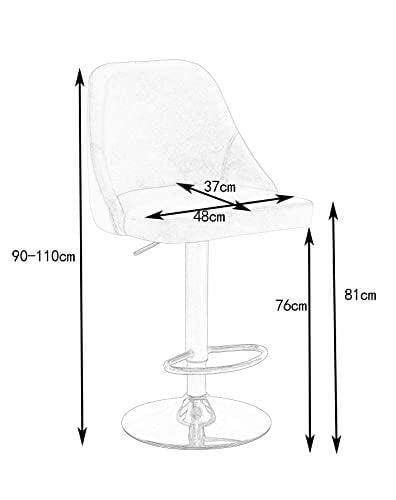 HYGRAD BUILT TO SURVIVE Velvet Bar Stools Height Adjustable Swivel Soft Padded Velvet Kitchen Bar Stools Home Bar Kitchen Counter Bar stools