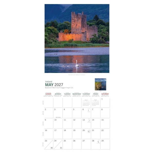 Real Ireland Calendar 2027, Wall Calendars, Month To View, Travel, Gift
