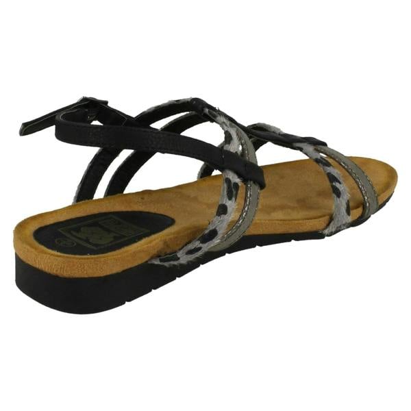 Down to Earth Ladies Down To Earth T Bar Slingback Sandals