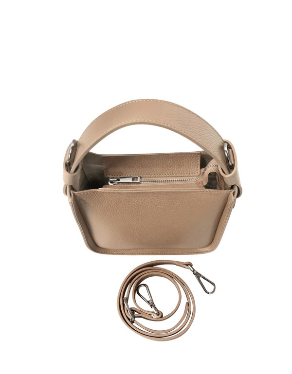 Le Parmentier Duplo Small Top Handle bag - Powder