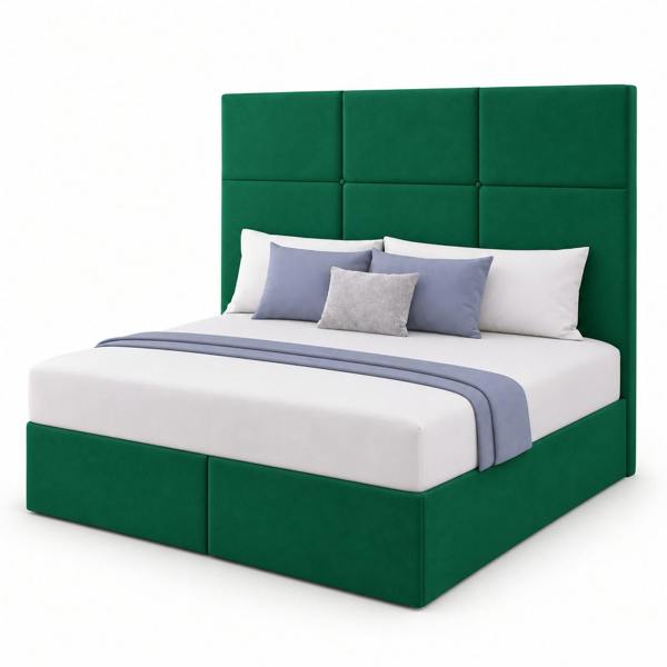Great British Beds Habour Divan Bed - Green Plush