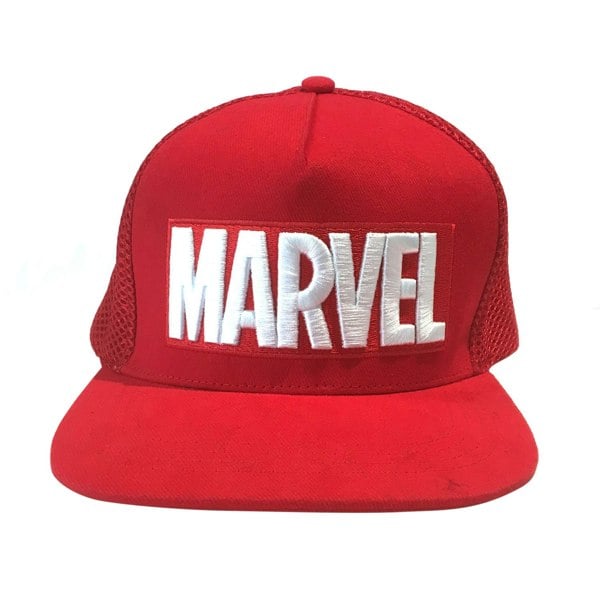 Marvel Logo Snapback Cap - Red