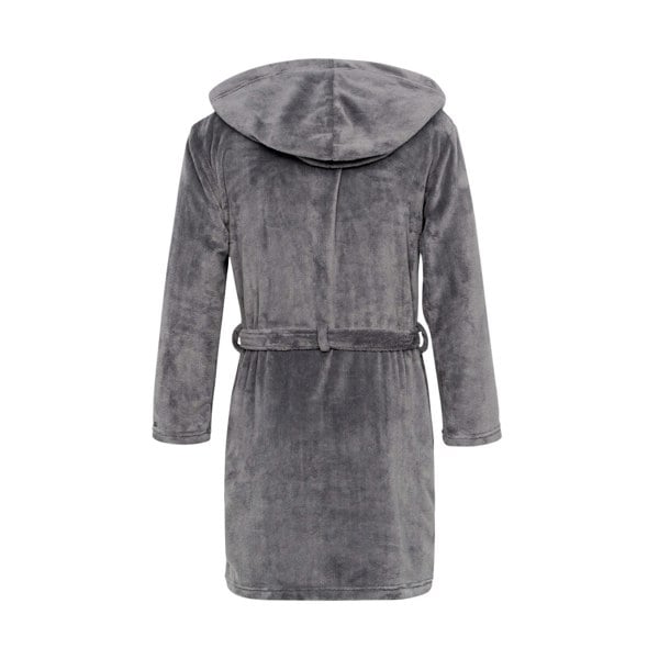 Crosshatch Mens Backdraw Hooded Robe - Grey Marl