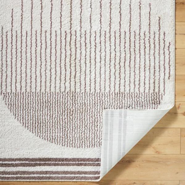 Livabliss Fossay Shag-Washable Beige Brown Green Grey Global High Pile Rug