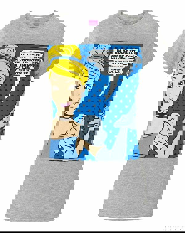 Disney Womens Grey Cinderella Short Sleeved T-Shirt