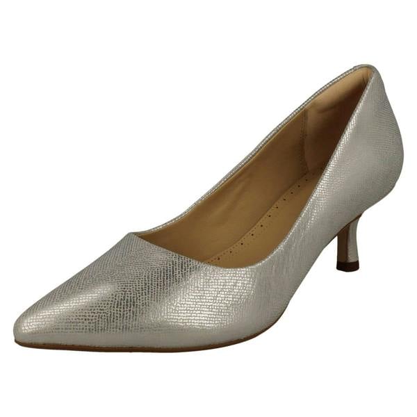 Clarks Ladies Clarks Mid Heeled Court Shoes Violet55 Rae