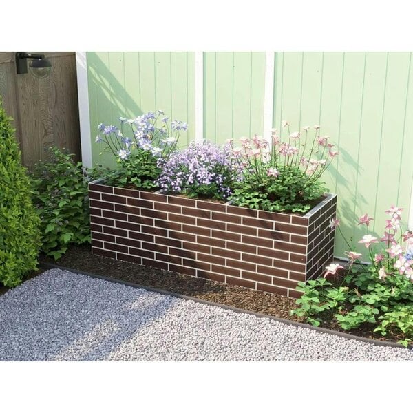 Dunster House Brick Effect Garden Bed Planter 1800mm x 600mm x 600mm