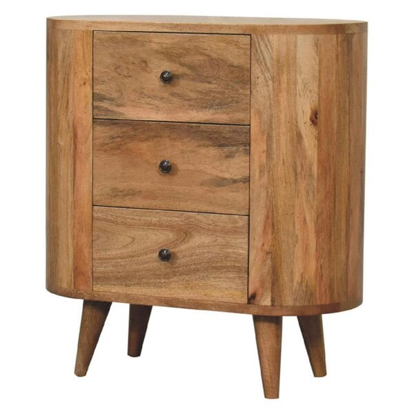 Wyld Haus Parma Mini Oak Mango Wood Cabinet 3 Drawers