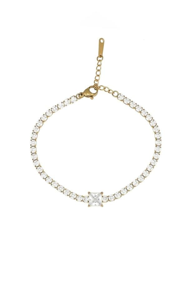 Say It With Princess Cut Bracelet - Yellow Gold