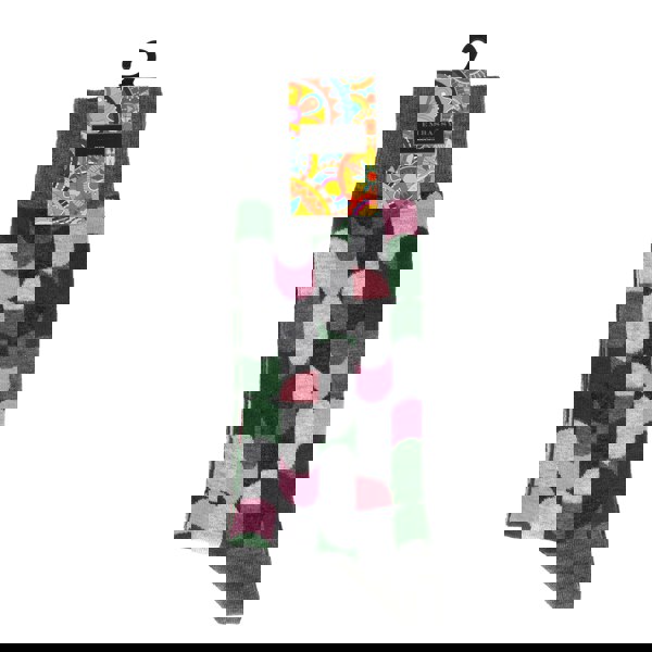 Embassy London Wiggle - Grey & Pink Signature - Women's cotton crew socks UK 3 to 7