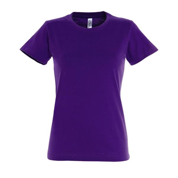 SOLS Womens/Ladies Imperial Short-Sleeved T-Shirt - Dark Purple