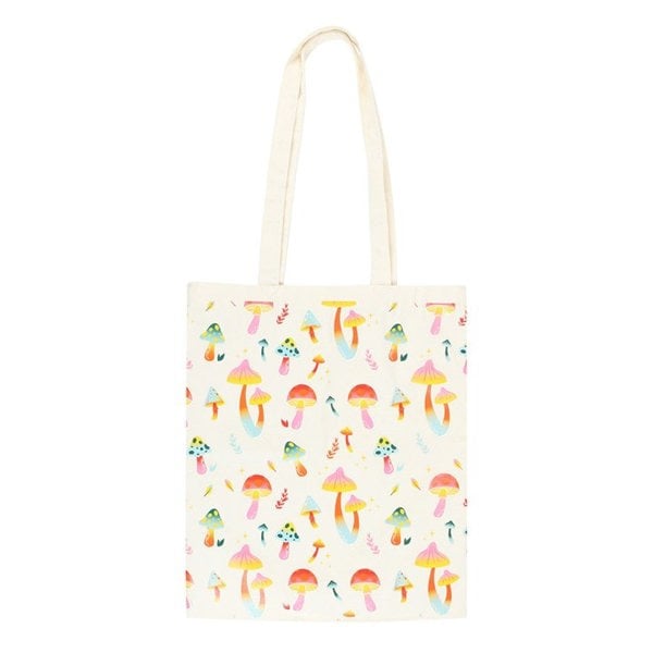 Serano Funky Fungi Mushroom Print Polycotton Tote Bag