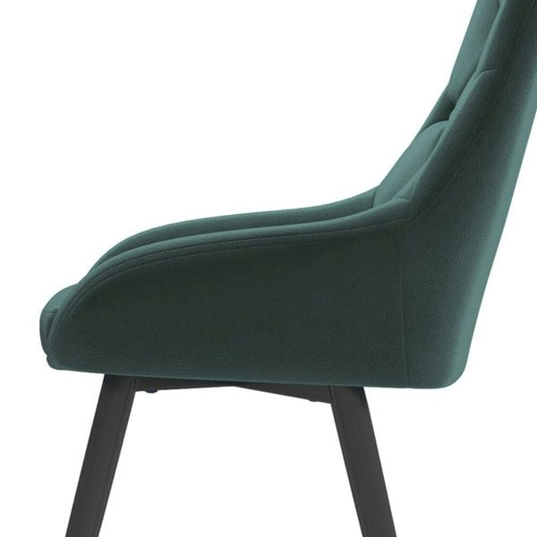 88cm Height Set of 2 Green Dining Chair Accent Chair Velvet Upholstery Dining Chairs Living and Home