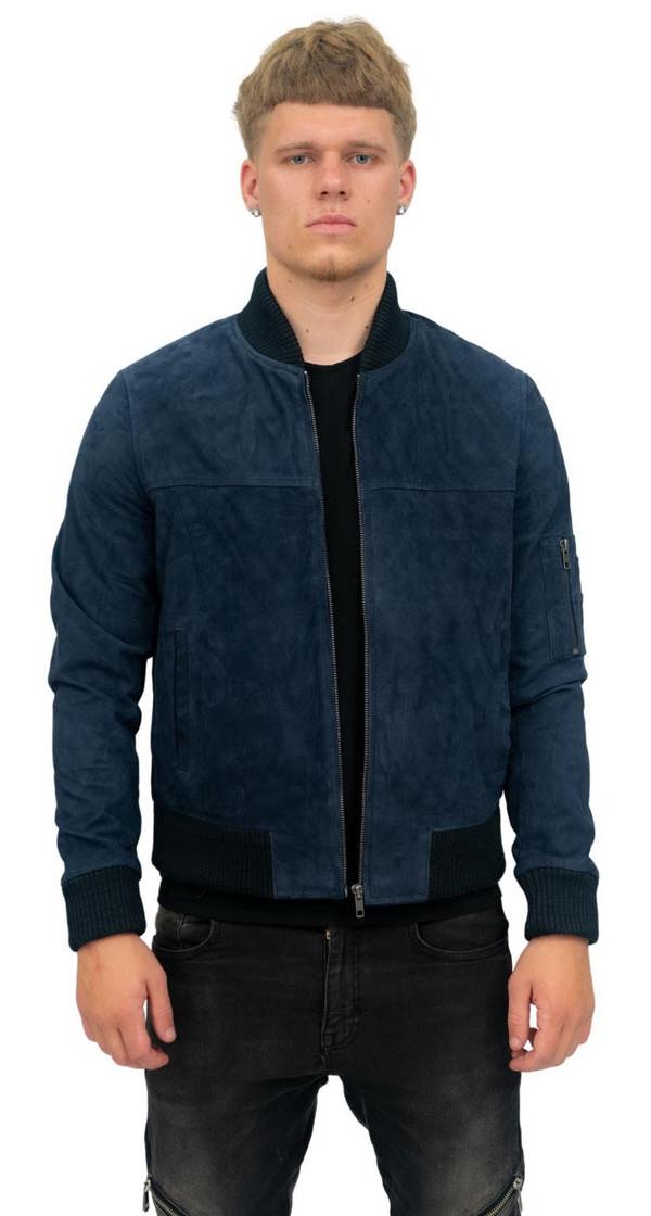 Infinity Leather Mens Goat Suede MA-1 Bomber Jacket-Auckland