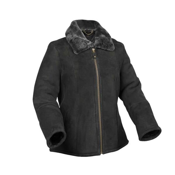 Eastern Counties Leather Womens/Ladies Hillary Aviator Sheepskin Coat - Black