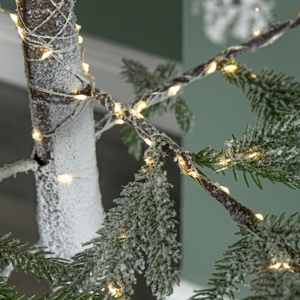 Samuel Alexander 1.5m (5ft) Light up Snow Flocked Christmas Pine Tree with 240 Warm White LEDs