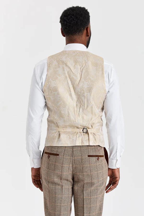 Paul Andrew Harris Brown Tweed Suit with Mayfair Stone Waistcoat