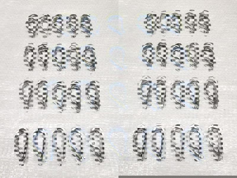 10MM Wire Rope Thimbles x20 - Galvanised Steel Commercial Loop
