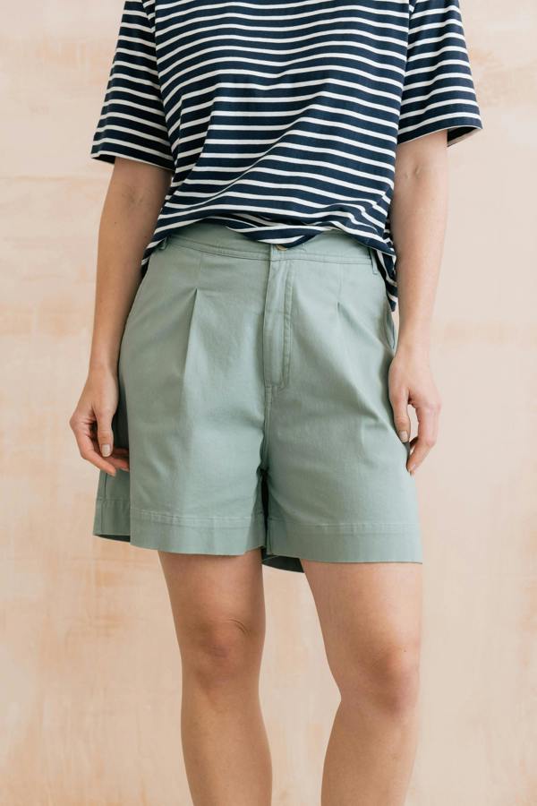 Merrick Stretch Twill Tailored Shorts Silver Sage