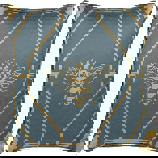 Furn Bee Deco Geometric Cushion Cover - French Blue
