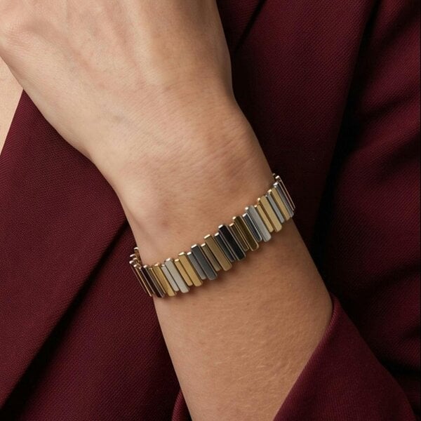 Uchi & Soto Shikaku Mixed Metals Cuff Bangle