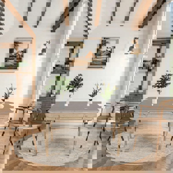 IH Design Carlester Cane And Wood Dining Table