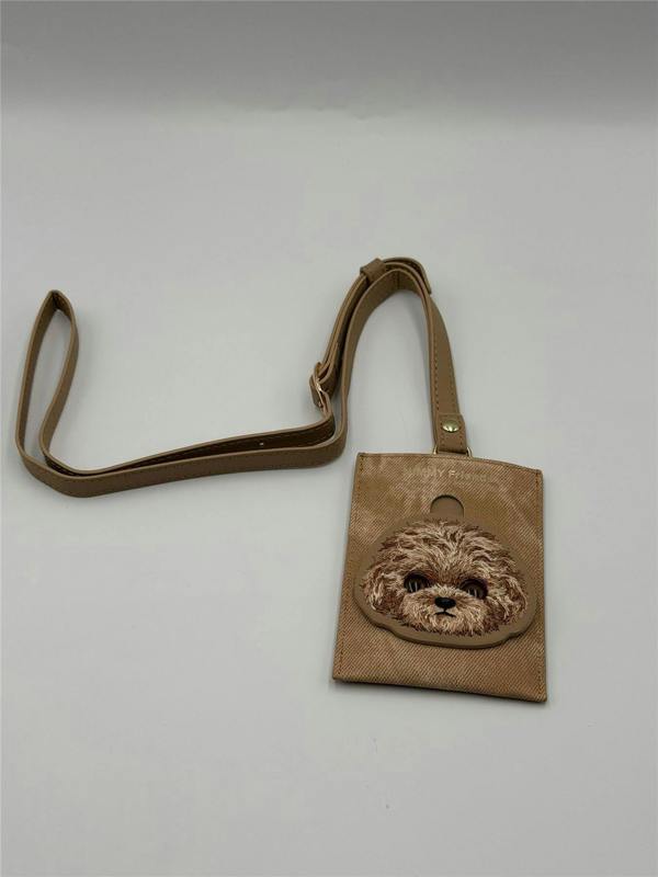 Nimmy Friends Nimmy Big Eye Cute Pet Teddy Face Card Sleeve Holder Brown - N-XDY-KT-014