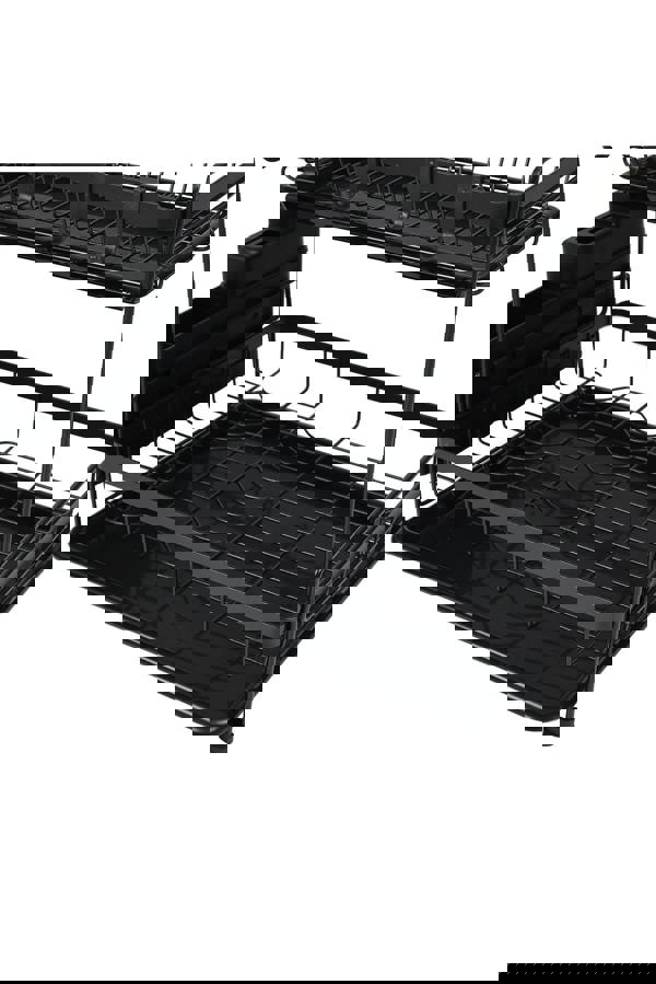 Living and Home 2-Tier Dish Drainer Rack Drying Rack with Detachable Drainboards & Kitchenware Holder