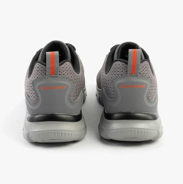 Skechers TRACK - LESHUR Mens Trainers Charcoal/Orange