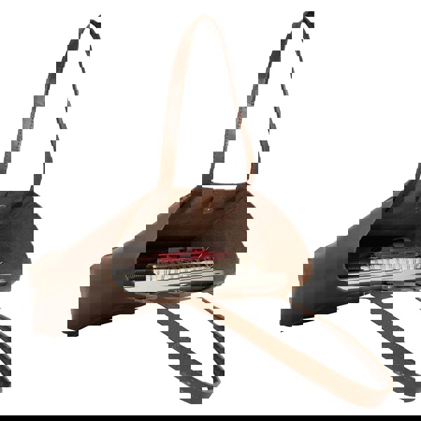 Assots London 'ADELA' Tan Smooth Real Leather Unlined Designer Tote Bag