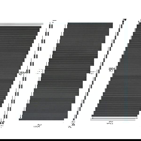 Monstershop Composite Fence Panel x 9 & LED Posts x 10 - Grey