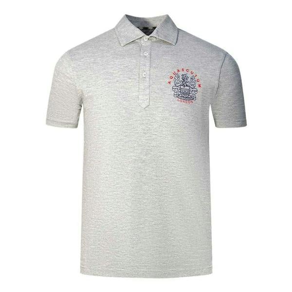 Aquascutum Unisex Adult Aldis London Logo Polo Shirt - Grey - 