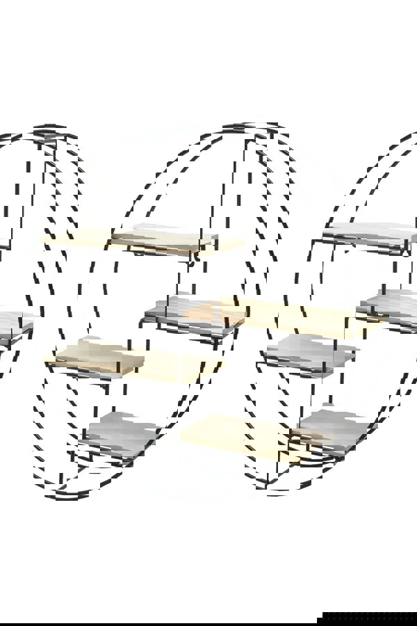 Living and Home Modern Round Floating Decorative Wall Shelf