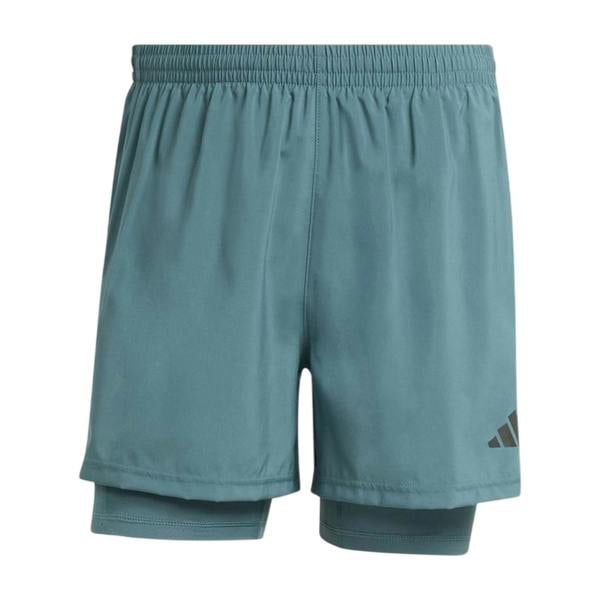 Adidas Mens Own The Run 2 in 1 Running Shorts - Teal - 