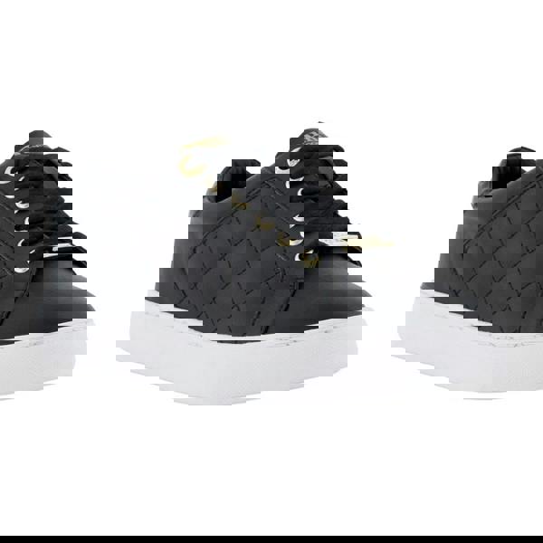 Dune London Unisex Adult Ellenar Quilted Trainers - Black/White