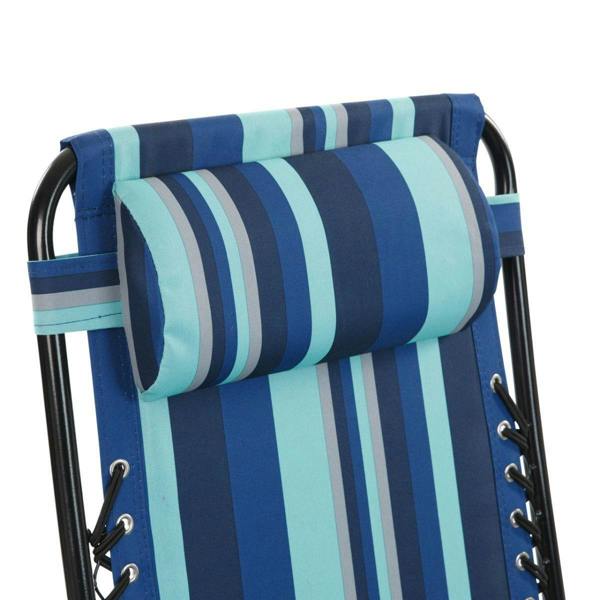 Trespass Glentilt Reclining Garden Chair/Recliner - Blue Stripe - 