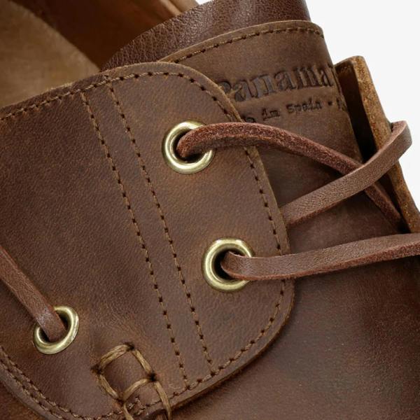 Panama Jack Boat C5 - Men's Waterproof Brown Leather Low-Cut Ankle Boots
