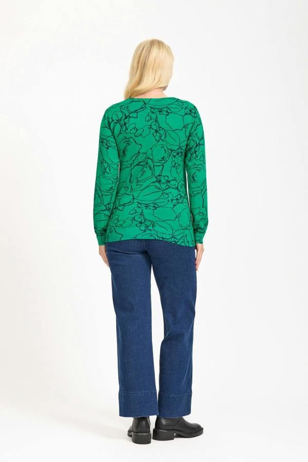 Floral Outline Knit Jumper