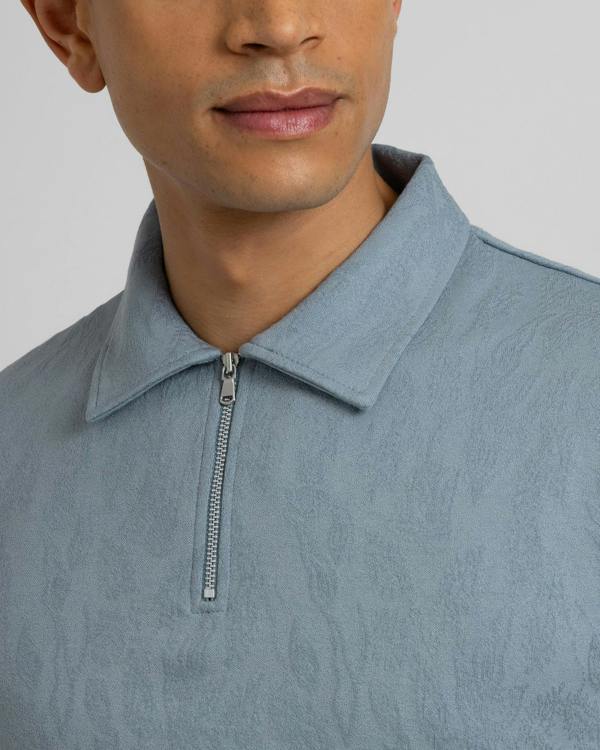Steel & Jelly Norwood - Leaf Textured Polo Shirt