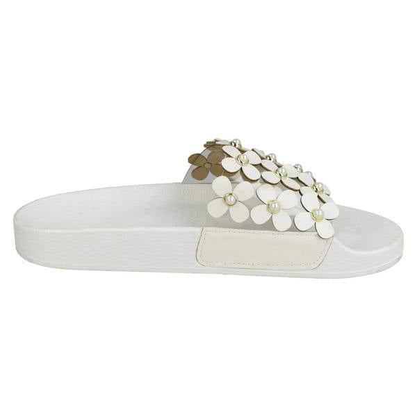 Spot On Ladies Spot On Flower Trim Sliders F00089
