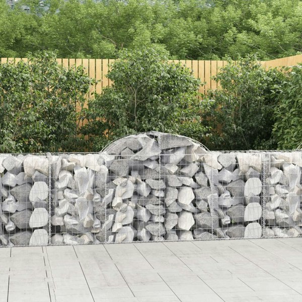 Berkfield Arched Gabion Baskets 11 pcs 200x50x80/100 cm Galvanised Iron